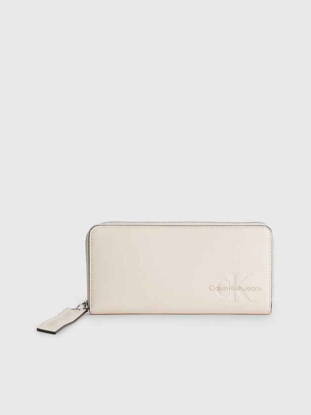 Calvin Klein USA Zip Around Womens Wallet Beige 9453061-CS